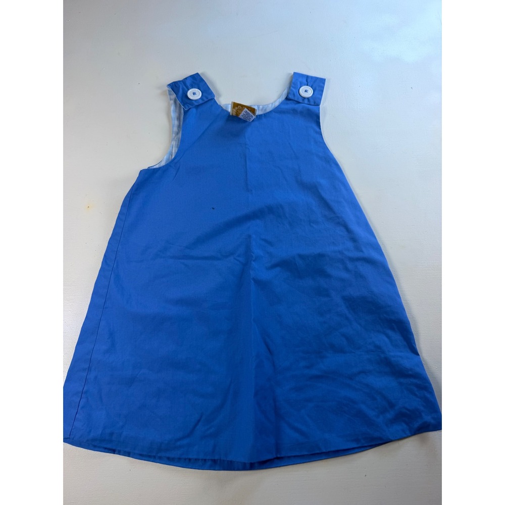 Beaufort Bonnet Company Jumper Kids 6 Blue Classic Southern Gingham Sleeveless